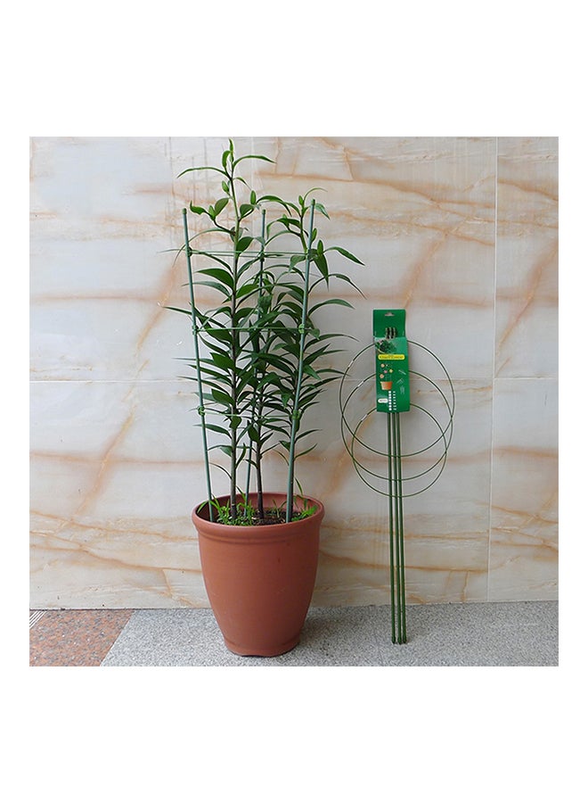 Generic 2-Piece Climbing Rattan Vines Plant Holder With 3 Ring Set Green 75cm  - Image 2