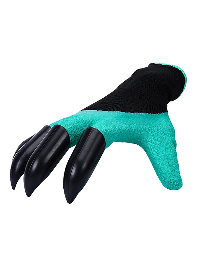 Generic Pair Of Latex Gloves With Right Claws Black/Geen 14.5 x 1.5 x 0.5centimeter  - Image 1