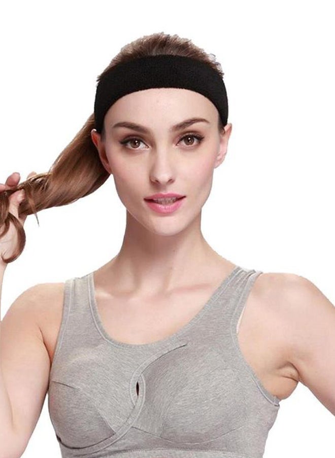 Amyzor 3-Piece Moisture Sport Headband Set Black 8 x 10cm - Image 2