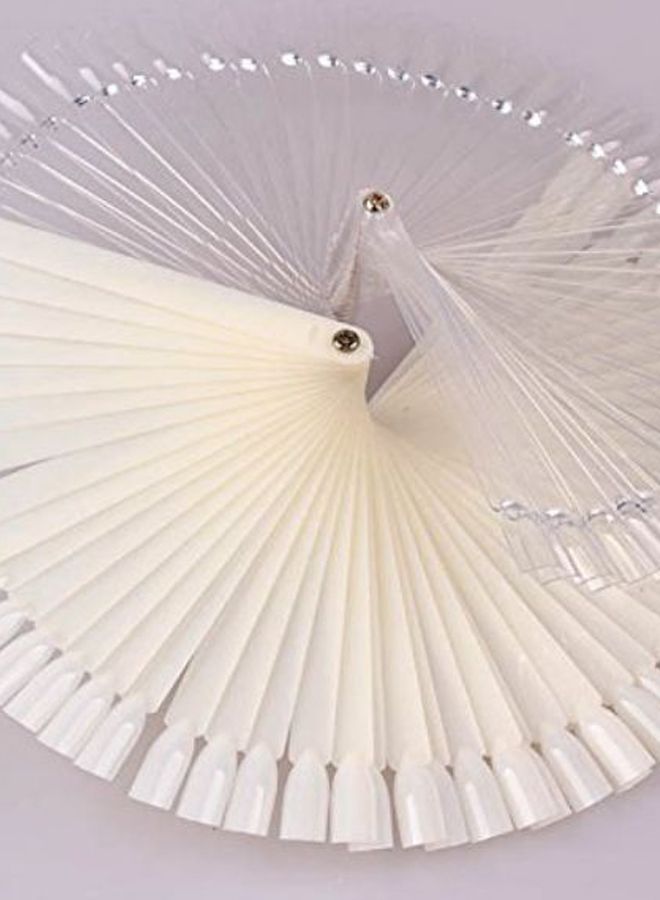 سيملين مجموعة أظافر اصطناعية مكونة من 50 قطعة أوف وايت 0.2888X0.28X0.8978بوصة - Image 3