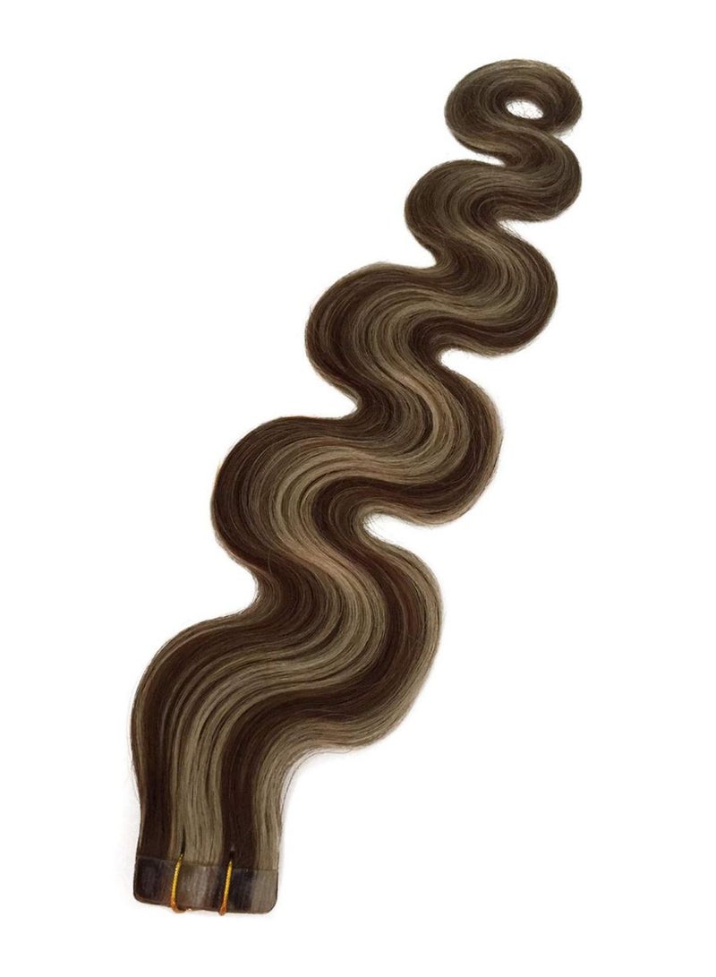 20-Piece Long Curly Hair Extension Set Medium Brown 4 / Bleach Blonde 613 22inch