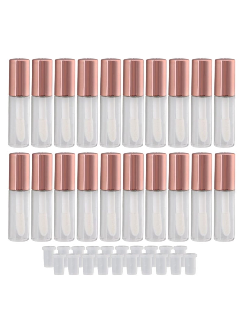 BQLZR 20-Piece Lip Balm Bottle With Stopper Clear/Rose Gold - Image 1