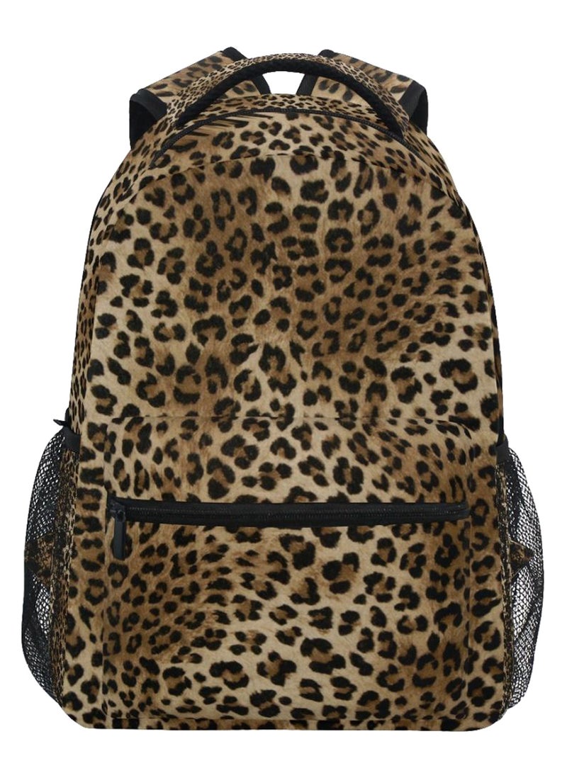 ZZKKO Leopard Printed Backpack Brown/Black - Image 1