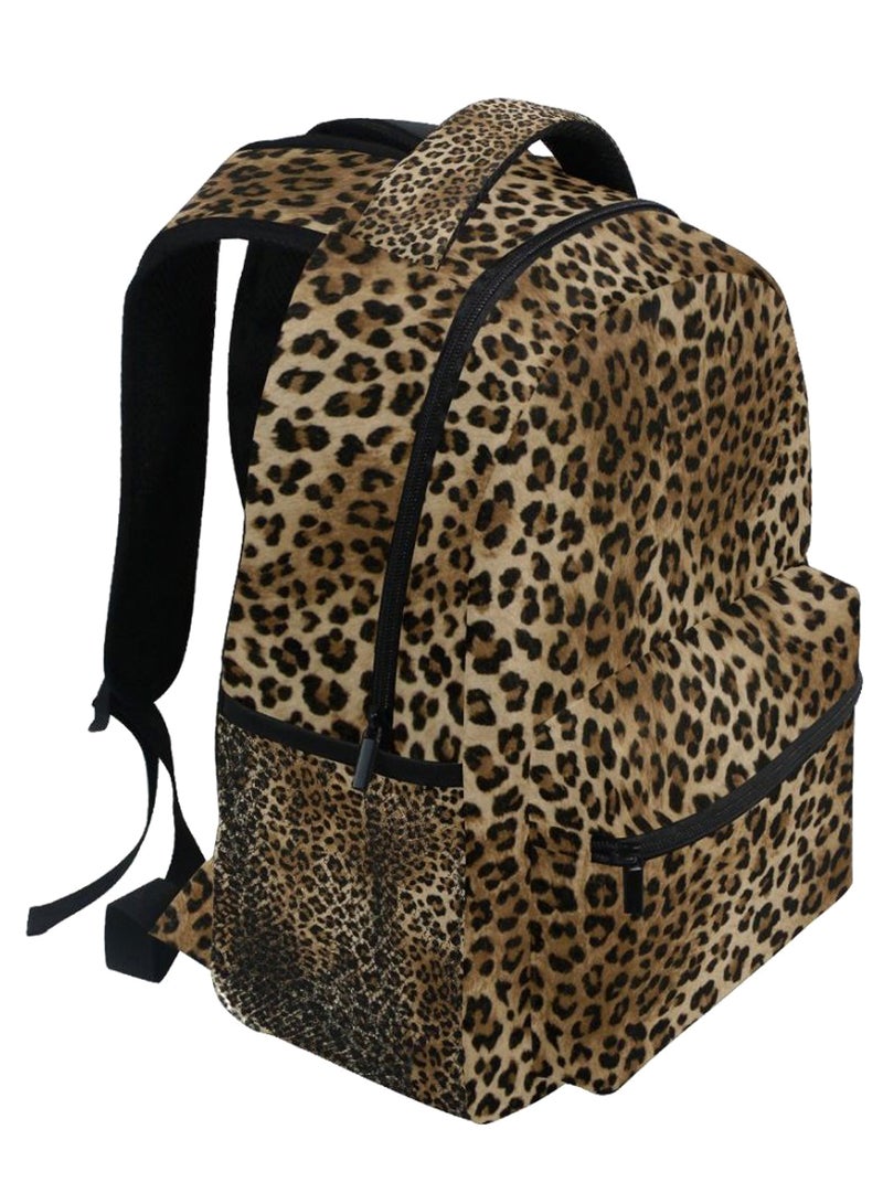 ZZKKO Leopard Printed Backpack Brown/Black - Image 2