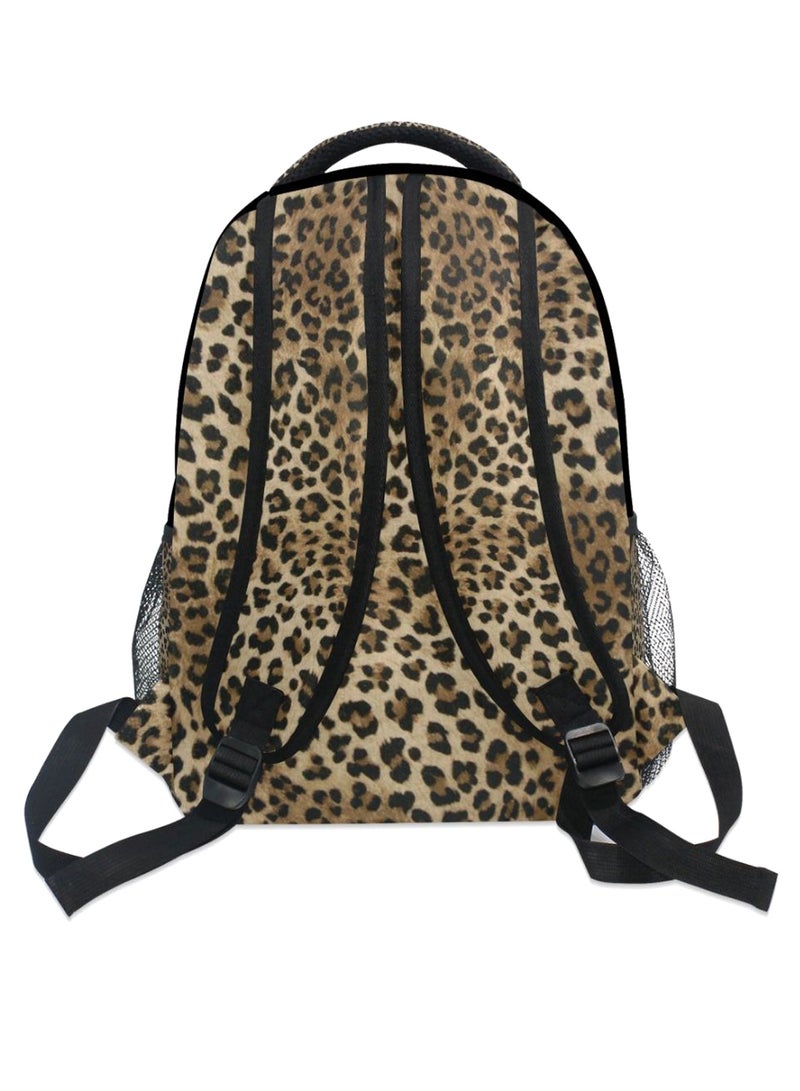 ZZKKO Leopard Printed Backpack Brown/Black - Image 3