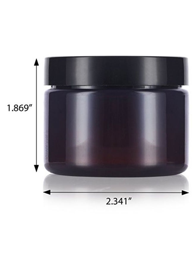 JUVITUS Pack Of 12 Refillable Low Profile Makeup Organiser Jar Brown/Black  - Image 2