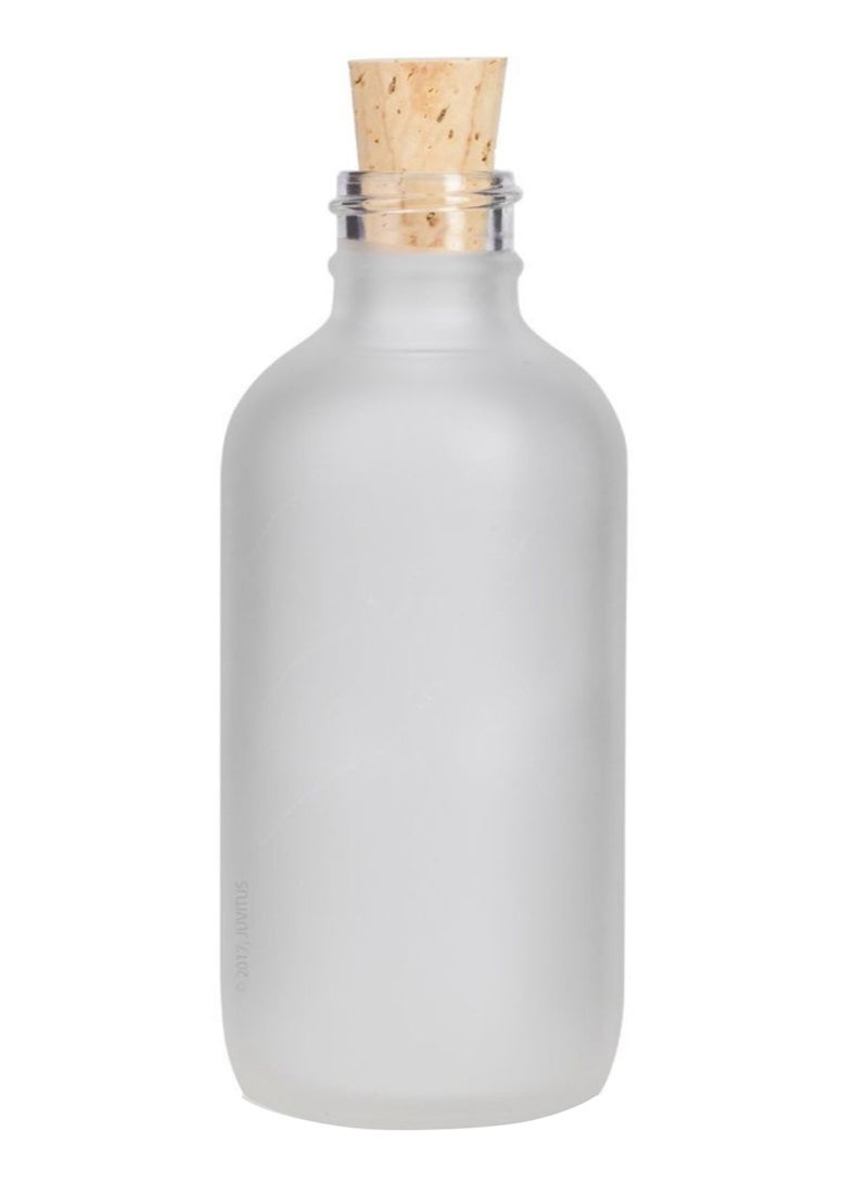JUVITUS 6-Piece Cork Stopper Bottle Set With Funnel And Label White/Beige - Image 2
