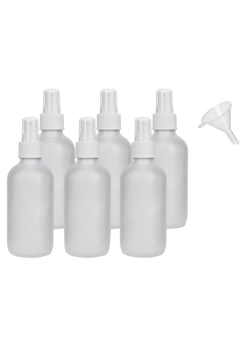 JUVITUS 6-Piece Boston Round Bottle Set With Funnel And Label White - Image 1