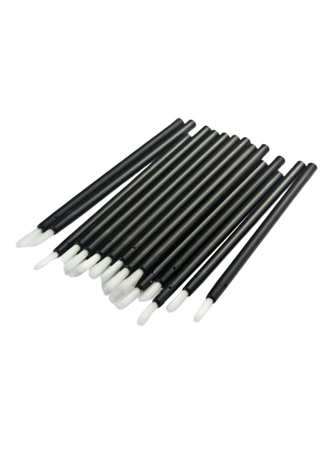 FantasyDay 100-Piece Disposable Lip Makeup Brush Set Black/White - Image 1