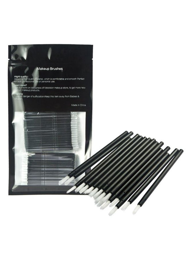 100-Piece Disposable Lip Makeup Brush Set Black/White - v1567109500/N29319648A_2