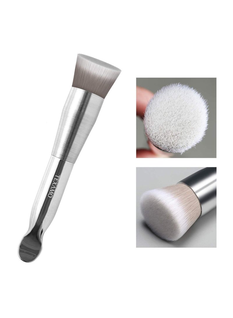 Flat Top Kabuki Foundation Brush Silver/Brown - v1567109610/N29318342A_2