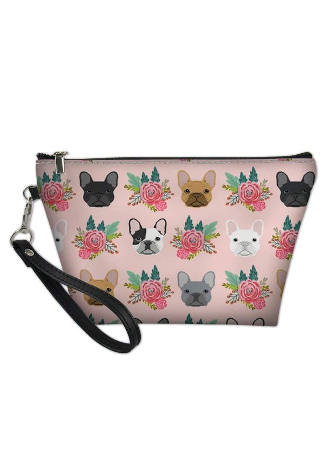 Boston Bulldog Flower Design Cosmetic Bag Multicolour - v1567109888/N29319470A_1