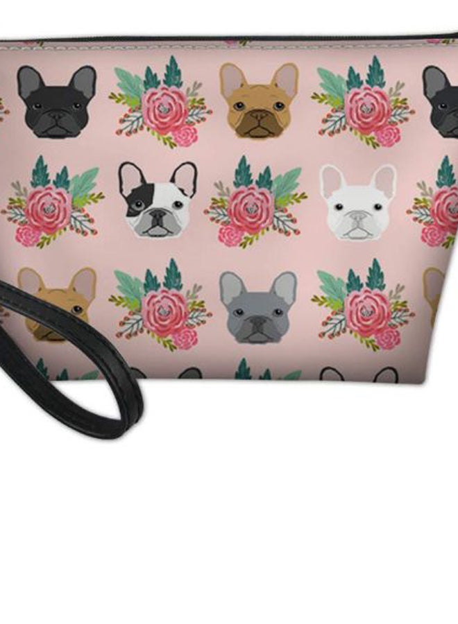 Boston Bulldog Flower Design Cosmetic Bag Multicolour - v1567109888/N29319470A_2