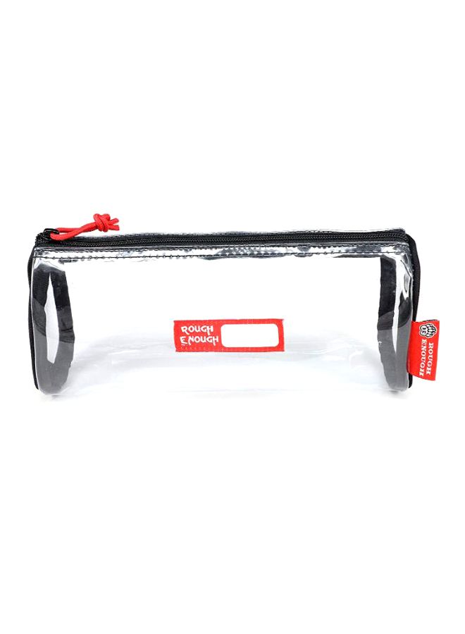 RE ROUGH ENOUGH Zipper Cosmetic Storage Bag Clear/Black - Image 1
