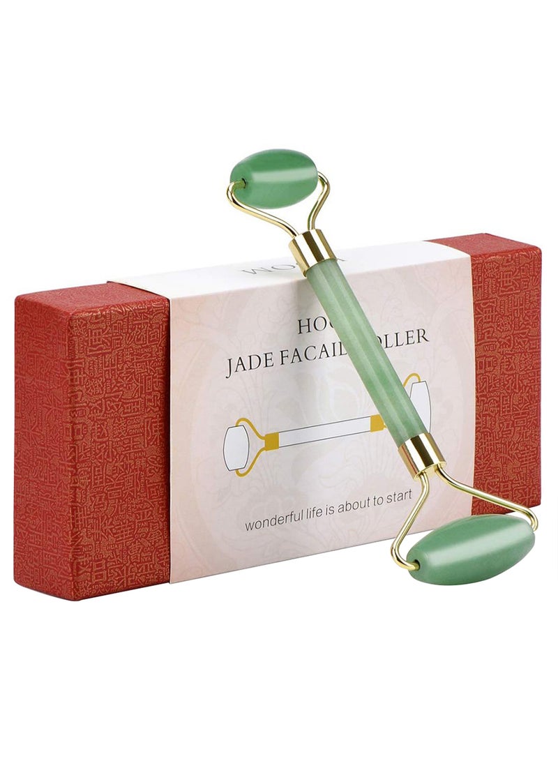 هووم بكرة من حجر اليشم لتدليك الوجه ذهب أخضر - Image 2