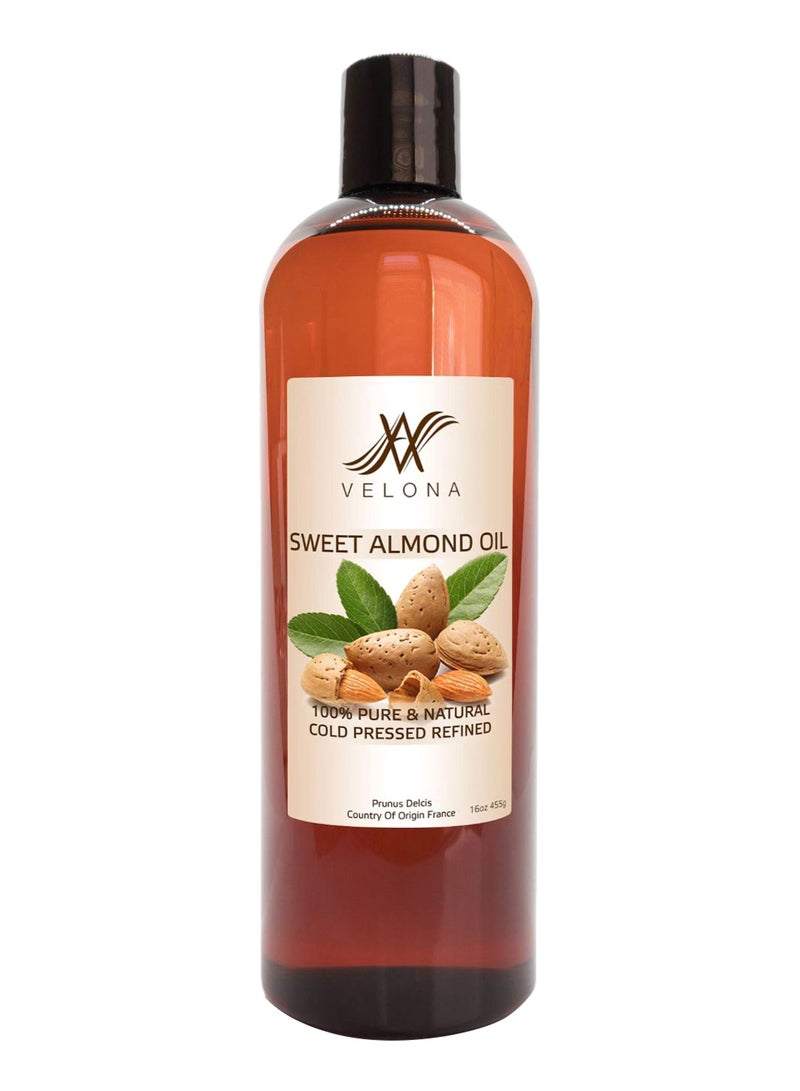 velona Natural Sweet Almond Body Oil Red 455grams