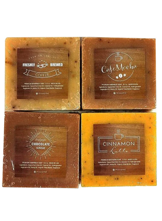 Missame Pack Of 4 Coffee And Chocolate Scented Handmade Soap 564grams - Image 2