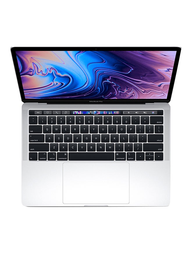 MacBook Pro Touch Bar Laptop With 13.3-Inch Retina Display, Core i5 with 1.4GHz Quad Core Processor/8GB RAM/128GB SSD/Intel Iris Plus Graphics 645 And English Keyboard 2019 English Silver