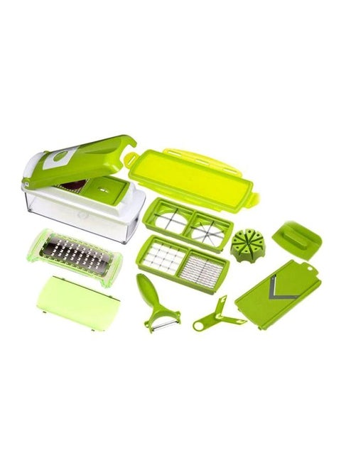 11-Piece Slicer And Dicer Set Green/Clear
