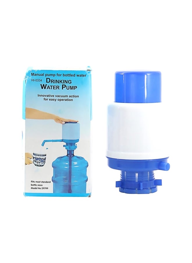 مضخة مياه يدوية أزرق/ أبيض