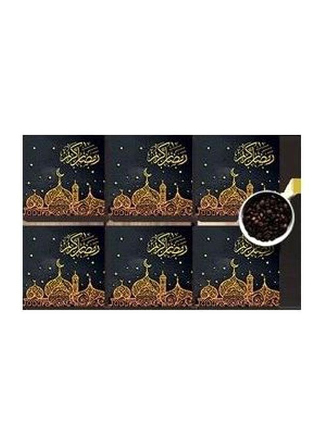 PHOTOBLOCK 6-Piece Ramdan Printed Coaster With Tray Black/Yellow  - Image 2