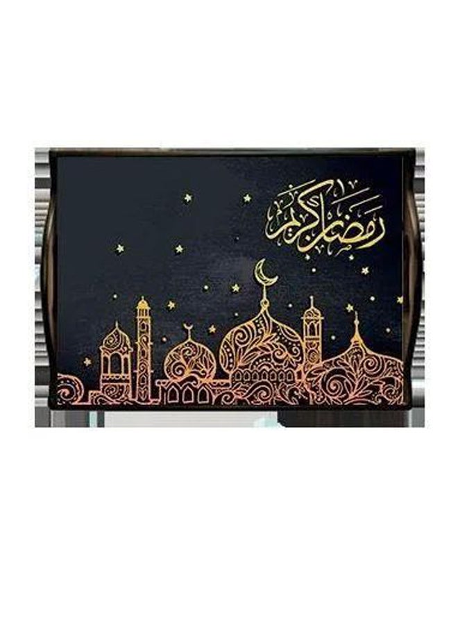 PHOTOBLOCK 6-Piece Ramdan Printed Coaster With Tray Black/Yellow  - Image 3