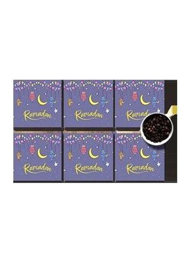 PHOTOBLOCK 6-Piece Ramdan Printed Coaster With Tray Purple/Yellow/Pink  - Image 2