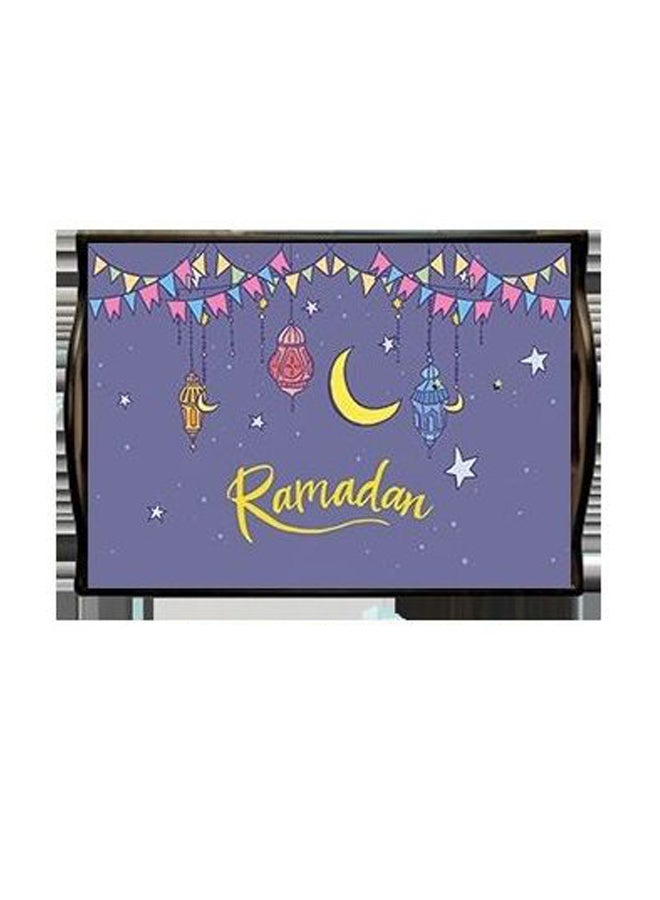 PHOTOBLOCK 6-Piece Ramdan Printed Coaster With Tray Purple/Yellow/Pink  - Image 3
