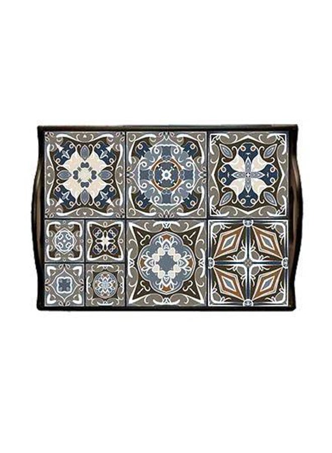 فوتو بلوك مجموعة حاملة أكواب مع صينية - 6 قطع أبيض /رمادي/ أزرق - Image 3