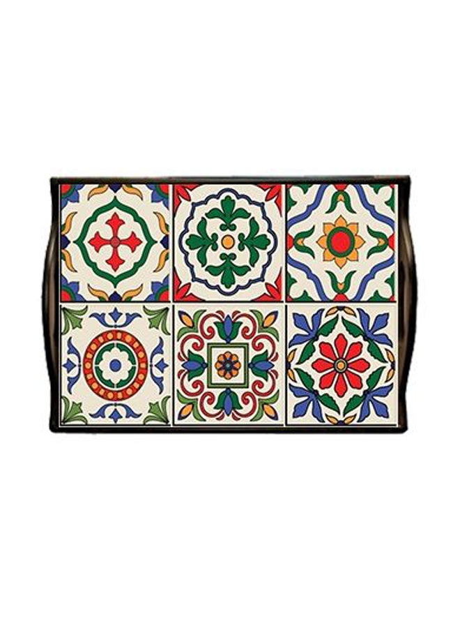 PHOTOBLOCK 6-Piece Coaster With Tray Cream/Green/Blue - Image 3