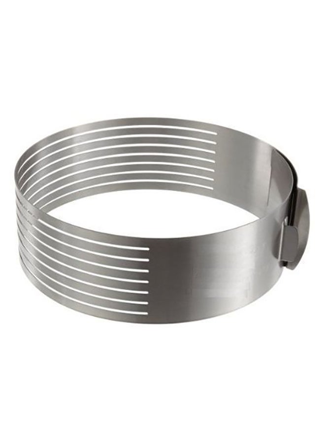 Generic Cake Layer Slicer Ring Silver 30x8.5cm 