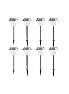 Generic 8-Piece Solar Powered Garden Light White 22x12x12.5cm  - Image 1