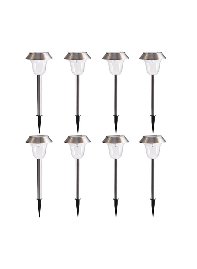 Generic 8-Piece Solar Powered Garden Light White 22x12x12.5cm  - Image 1