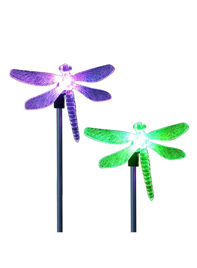 2 Piece  Solar Powered  Garden Lights Clear/Black 29x5.5x11cm - Image 2