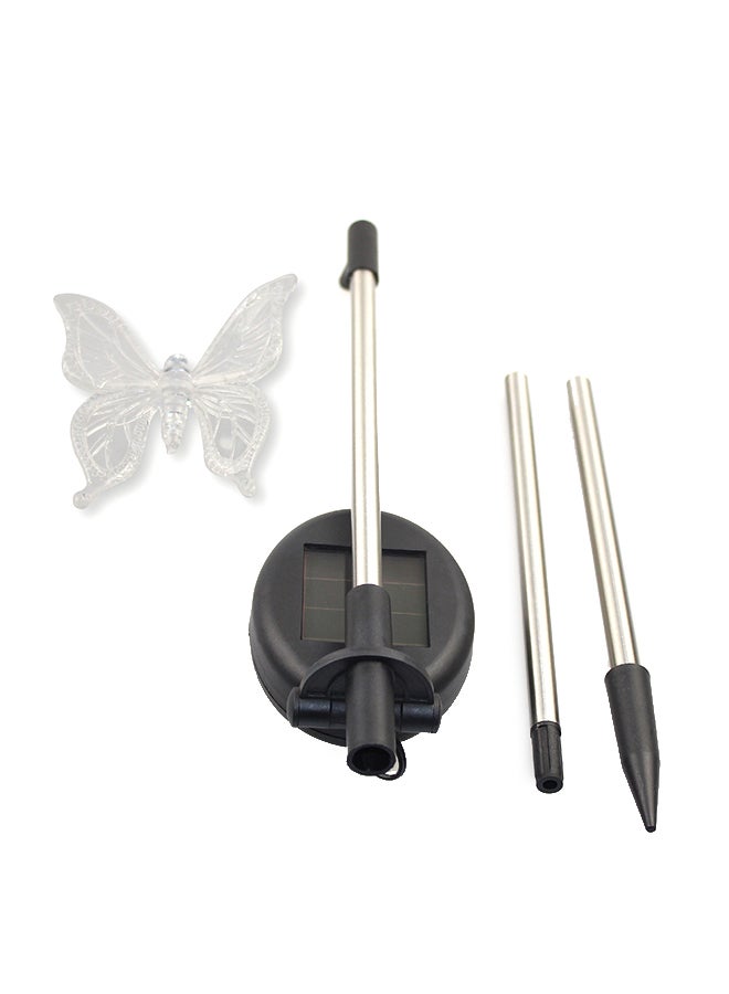 2 Piece  Solar Powered  Garden Lights Clear/Black 29x5.5x11cm - Image 1