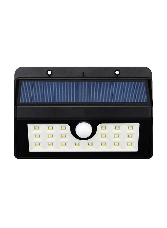 مصباح جداري مزود بجهاز استشعار مكون من 20 مصباح LED مع لوحة شمسية أسود 5x18x18سم - Image 1