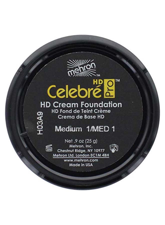 mehron HD Cream Makeup Foundation Medium 1 - Image 3