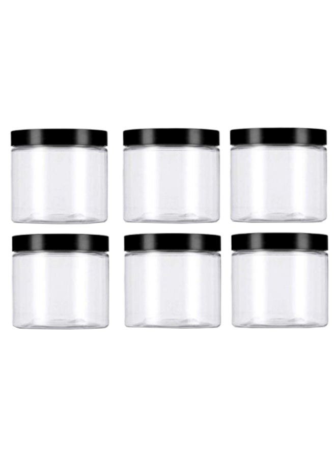 erioctry 6-Piece Empty Cosmetic Container Set Clear/Black - Image 1