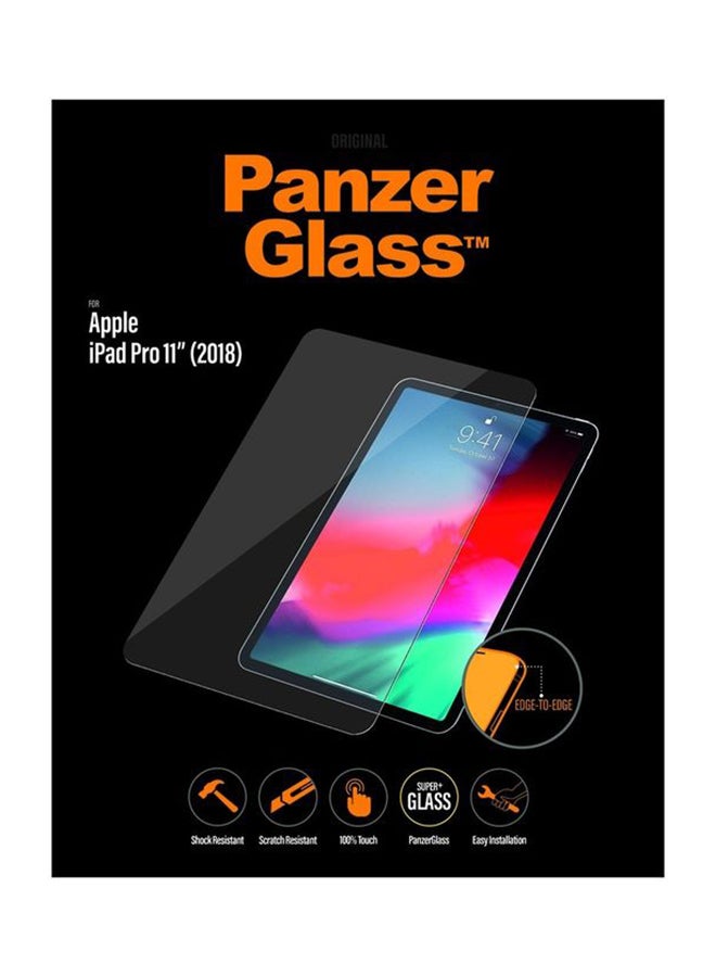 بانزرجلاس لاصقة حماية للشاشة من الزجاج المقوى لهاتف أبل آي باد برو شفاف - Image 2