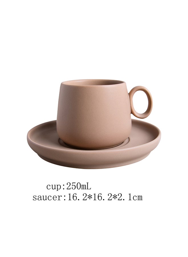 فنجان وصحن بني - Image 4