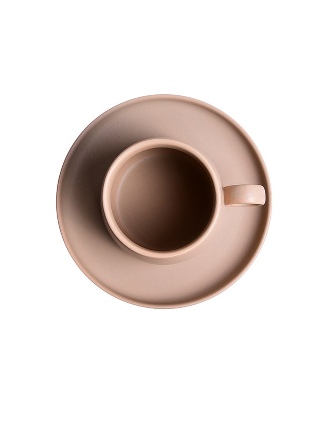 فنجان وصحن بني - Image 3