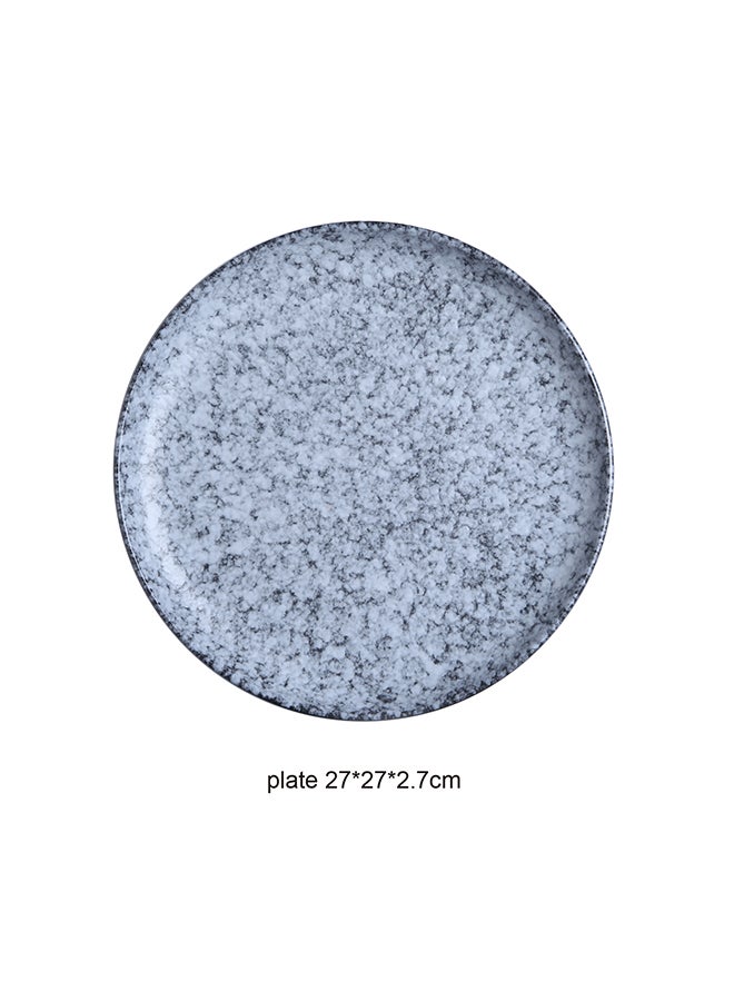 Snow Spray  Designed Dinner Plate Blue/Black 10.6inch  - Image 3