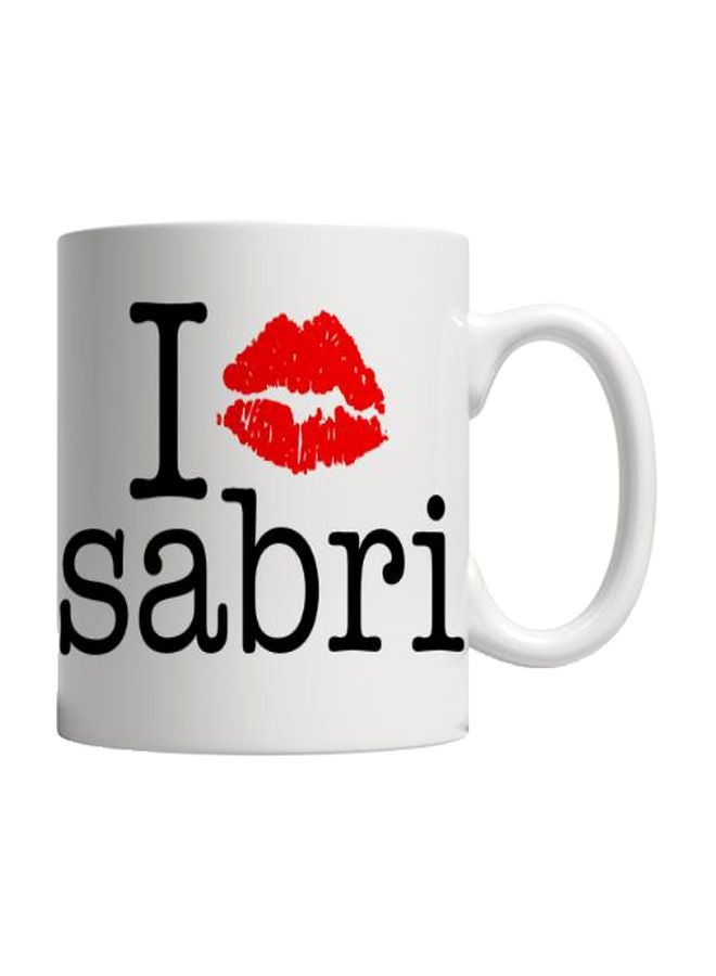 PH Printed Ceramic Mug White/Black/Red 