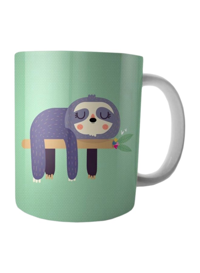 Bit Hosny Printed Ceramic Mug Green/Purple/Beige Standard 