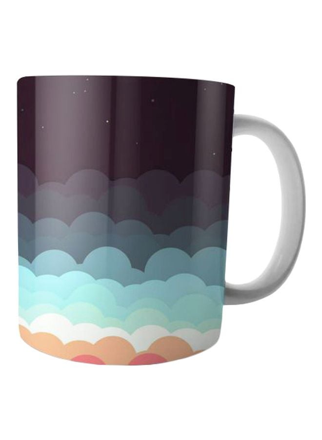 Bit Hosny Printed Ceramic Mug Black/Blue/White 