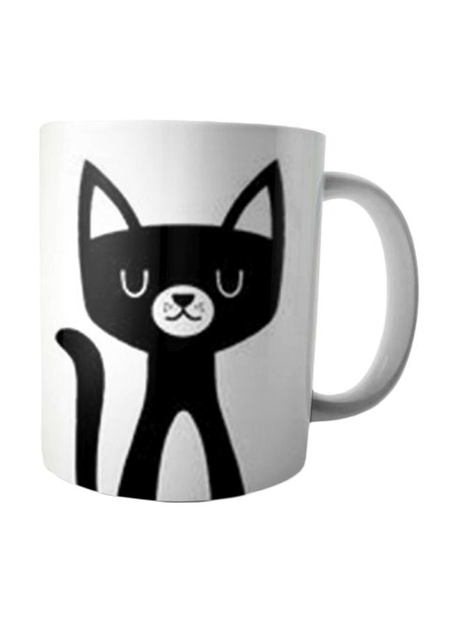 Bit Hosny Printed Ceramic Mug White/Black