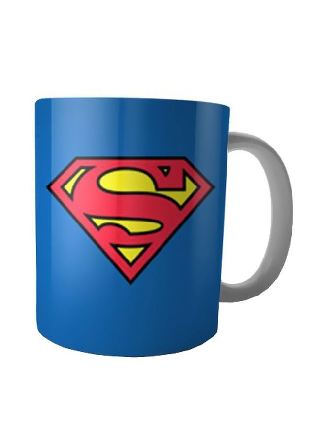 Bit Hosny Super Man Logo Printed Mug Blue/Red/Yellow