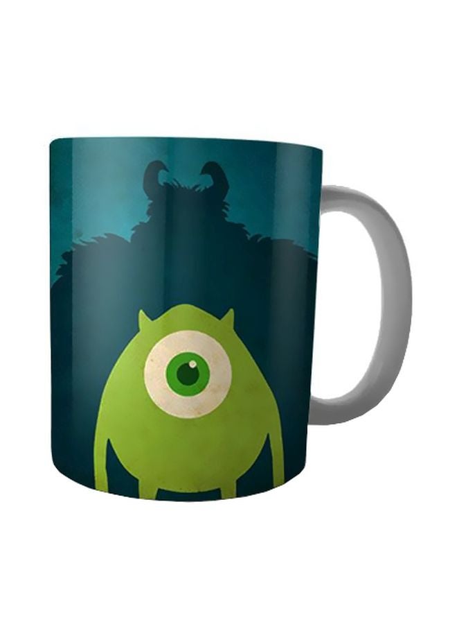 Bit Hosny Printed Ceramic Mug Blue/Green/White 