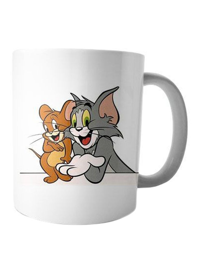 Bit Hosny Tom And Jerry Printed Mug White/Brown/Blue Standard Size