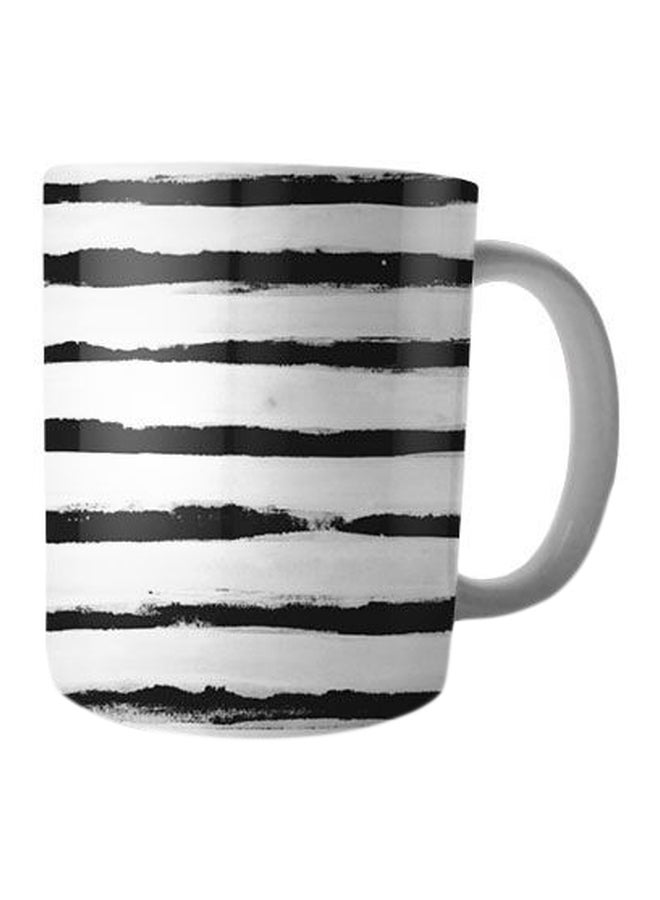 Bit Hosny Printed Ceramic Mug White/Black